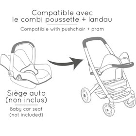 Resim Smoby Maxi-Cosi&Quinny 3'ü 1 Arada Oyuncak Bebek Arabası - Pembe 253121 