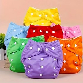 Resim Yıkanabilir Yeniden Kullanılır Bezler Izgara Deseni Eğitim Pantolonu Ayarlama Özellikli Bezi 