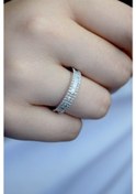 Resim 1.68 Ct. Modern Tasarım Tamtur Baget Pırlanta Yüzük 