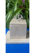 Resim MIARIK DESIGN & DEKORASYON Dekoratif Mermer Kare Detaylı Pamukluk 