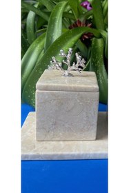 Resim MIARIK DESIGN & DEKORASYON Dekoratif Mermer Kare Detaylı Pamukluk 