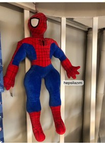 Resim Uyku Oyun Arkadaşı Peluş Oyuncak Örümcek Adam 80cm Kırmızı 