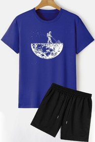 Resim trendypassion Uzay Temalı Şort T-shirt Eşofman Takımı 