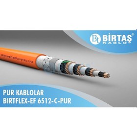 Resim Birtaş Ef6512-cpur-4x1.5 ,kesit 1.5mm 4-damar/çok Telli Blendajlı Ağırşart Hareketli Pur Kablo 