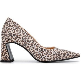 Resim Tamer Tanca Kadın Hakiki Deri Leopar Topuklu Ayakkabı 923 1027 Bn Ayk Y24 Leopar Dr Leopar 