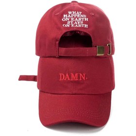 Resim Kendrick Lamar Damn Album Nakış İşlemeli Şapka - Kırmızı 