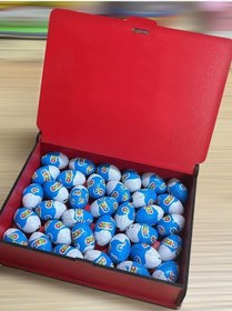 Resim Nostaljik Lezzetler Ozmo Mini Yumurta Yazılı Kırmızı Ahşap Hediye Kutusu 35'li 
