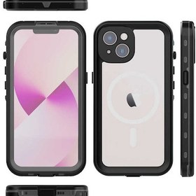 Resim İphone 14 Plus Uyumlu 1-1 Su Geçirmez Kılıf-siyah Siyah 