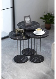 Resim Uslucan Alışveriş Orta Sehpa Ve Zigon Sehpa Terra Set Bendir Çok Renkli 