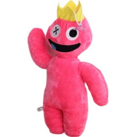 Resim İthal Kumaş Sesli Müzikli Rainbow Friends Roblox Figür Peluş Oyuncak Uyku & Oyun Arkadaşı 30 Cm. Koyu Pembe 