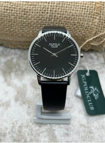 Resim Jg. Polo Club Erkek Kol Saati Yaprak Saat Deri Siyah Kordon Siyah 