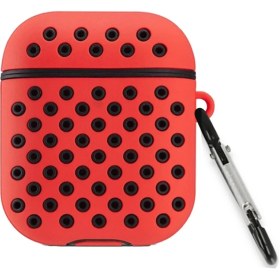 Resim Dukkanıum Newface Airpods 2 (2.nesil) Spor Delikli Kılıf - Kırmızı-Siyah 