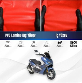 Resim Rks Vıeste 249 Motosiklet Brandası Su Geçirmez Branda Kırmızı Branda Motor Branda Lc 