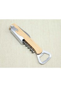 Resim Ahşap Paslanmaz Çelik Tirbuşon Açacak Renkli 