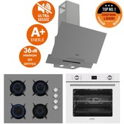 Resim Ferre ve AFM Tech Markalı / GIGA ANTRASİT & BEYAZ Sessiz Ankastre Set (D065-SA + FM2210 + FM7701 ) 