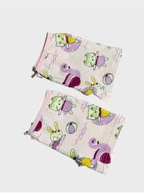 Resim elmas kids Kız Çocuk %100 Pamuklu Pembe Renk Flamingo Tavşan Kedi Desenli 2 li Boxer 