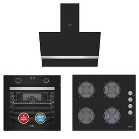 Resim Simfer 10 Fonksiyon Airfryer Siyah Dijital 3'lü Ankastre Set (8215 - 3500 - 8738) 