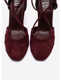 Resim Luvishoes Elıza Bordo Süet Kadın Topuklu Ayakkabı 