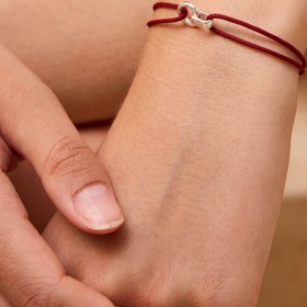 Resim Linker Bordo İp Bileklik 