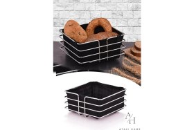 Resim Atacı Home 1. Kalite Lüx Gümüş Paslanmaz Servis Sunum Seti ve Ekmek Sepeti Havluluk Peçetelik Nihale Ekmeklik 4'lü Set 