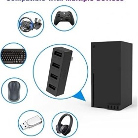 Resim Brf Xbox Serisi X/s Için 4 Bağlantı Noktalı USB Hub 2.0, Xbox Serisi X/s Konsolu ile Uyumlu Yüksek Hızlı USB Hub Splitter Genişletme Adaptörü 