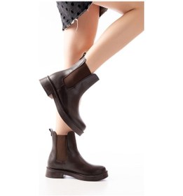 Resim 02-2137 Kahverengi Lastikli Günlük Kadın Bot Acı Kahverengi 