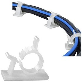 Resim Koodmax 50 Adet Ly-1720 Kablo Kelepçesi Klipsi, Duvar Kablo Tutucu Yapışkanlı Dişli Sistem - Beyaz 