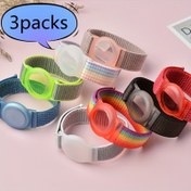 Resim 3'lü Paket Naylon Elastik Bant + Yumuşak TPU Kılıf Entegre Air Tag Takipçisi için | Ayarlanabilir, Kendinden Yapışkanlı Güvenlik Tokası/Nefes Alabilen/Rahat/Tam Sıkı Uyum/Hızlı Giyim/Çok Amaçlı Şık Dayanıklı Koruyucu Kasa - Yaşlılar/Cocuklar/Dış Mekan Kullanımı ve Günlük Yaşam İçin Naylon Bileklik, Yaşlı Bakım Aksesuarı, Hızlı Ayar Tokalı 