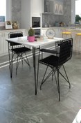 Resim Kenzlife Knsz Masa Sandalye Takımı Hem75mazlum Byzsyh 070*070 Klçsm 2 Sandalye Syhsyh Kolçaklı Sırt Minderli 