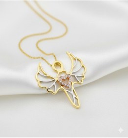 Resim Ariş Pırlantalı Sevgi Meleği Cebrail Kolye 