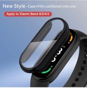 Resim 3d Film + Sert Pc Kılıf Xiaomi Mi Band 6 5 4 3 Akıllı Kordonlu Saat Tam Ekran Koruyucu Miband 6 5 Koruyucu Kılıf 