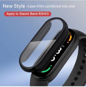 Resim 3d Film + Sert Pc Kılıf Xiaomi Mi Band 6 5 4 3 Akıllı Kordonlu Saat Tam Ekran Koruyucu Miband 6 5 Koruyucu Kılıf 