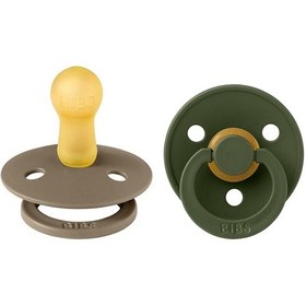 Resim Bibs Colour 2'li Kauçuk Emzik I Hunter Green & Dark Oak I 6+ Ay Pembe 