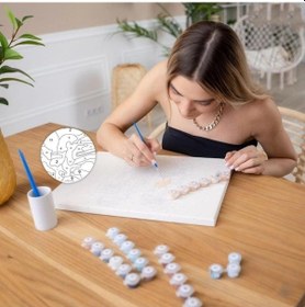 Resim Sayılarla Boyama Seti 40 x 50 CM Tuval Şasesine Gerili Frida 