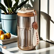 Resim Premium Paslanmaz Çelik İzoleli Seyahat Bardağı 16oz - Taşınabilir, İçecekleri Sıcak veya Soğuk Tutuyor, Herhangi Bir Durum İçin İdeal Hediye, Tutma Sapı ve Kapak ile, Ev, Ofis veya Yolda Kullanım İçin Mükemmel 