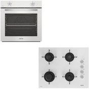 Resim Altus Ala 310HW Fırın - Ala 159 DHW Ocak 2'li Beyaz Ankastre Set 