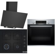 Resim Bosch Siyah 3 Lü Ankastre Set 330 ( HBF534ES3T - POP6C6P30O - DWK64PJ60T ) 