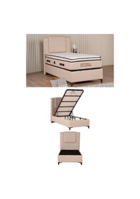 Resim Kilim Mobilya Ortopedia Set ( Sandıklı Baza + Başlık + Yatak ) 160x200 Krem 