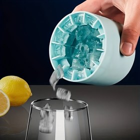 Resim 1 adet Hızlı Dondurucu Silikon Buz Küpü Tepsisi, BPA İçermeyen Plastik, Kolay Çıkarma Tasarımı, Verimli Buz Yapımı için, Standart Donduruculara Uyumlu 