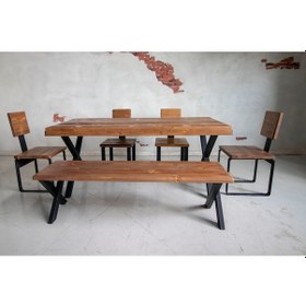 Resim Deryawood Deryawood Masif Ahşap Masa 160*85 Cm 