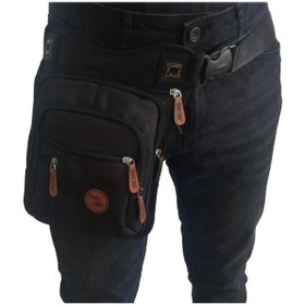 Resim SEVENTEEN Kanvas Kumaş Çok Gözlü Bel Bacak Omuz Göğüs Motorcu Çantası 