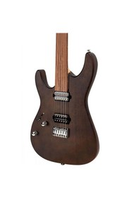 Resim New Orleans Fts240 Mat Koyu Kahve Solak Elektro Perdesiz Gitar 