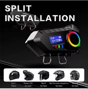 Resim Y30 Kask Kulaklık Bluetooth Motosiklet Kulaklık Rgb Radyolu Intercom 
