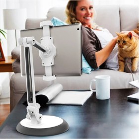 Resim CoverZone Folding JHD103 Ayarlanabilir Tablet Telefon Tutucu Max 10 Inch Masaüstü Tablet Telefon Standı Siyah 