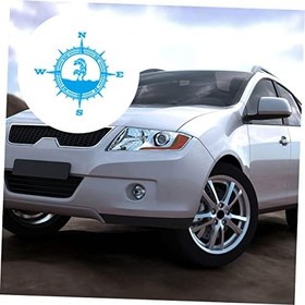 Resim Benzersiz Pusula Dağları Araba Çıkartmaları Vinil Çıkartma Seti Araba Tasarım Kaput Yan Çıkartması 