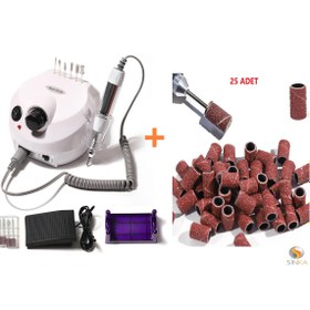 Resim SİNKA Elektrikli Profesyonel Freze Cihaz Törpü Makinesi + 25 ADET MİNİ ZIMPARA 