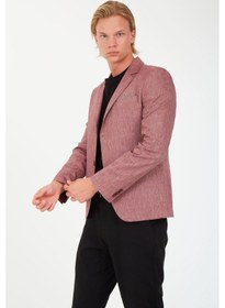 Resim Sposo G-179 İki Düğme Klasik Kalıp Bordo Erkek Blazer Ceket Bordo 