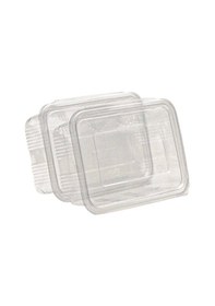 Resim Kullan At Tek Kullanımlık Plastik Sızdırmaz Kapaklı Kap Kase Saklama Kabı 750 Gr Cc 100 Adet Şeffaf 