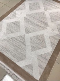 Resim Merinos Halı Rodin 60896 070 Serisi Akrilik Salon Oturma Yatak Odası Halısı Krem - Kahve 