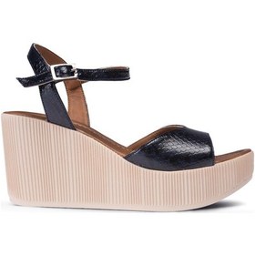 Resim Deery Lacivert Piton Kadın Sandalet Lacivert 